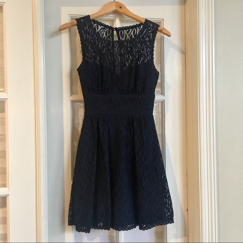 Navy Lace Dress